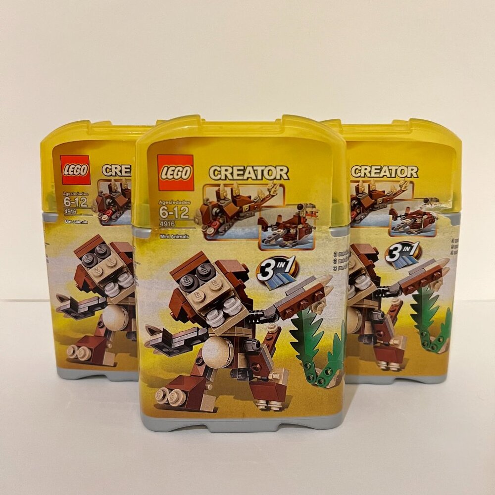 NEW Lot of 3 Lego Creator 4916 Mini Animals 3in1 2007
